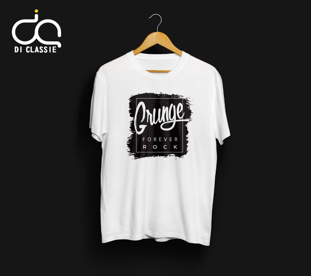Forever Rock White Cotton T-Shirt (Premium)