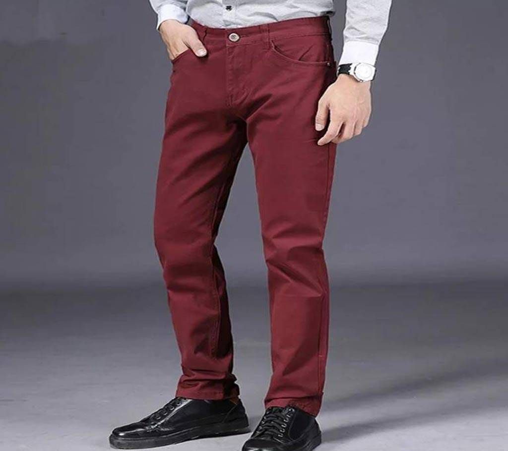 Maroon Comfortable Stylish Twill Pant for Fashionable Hero