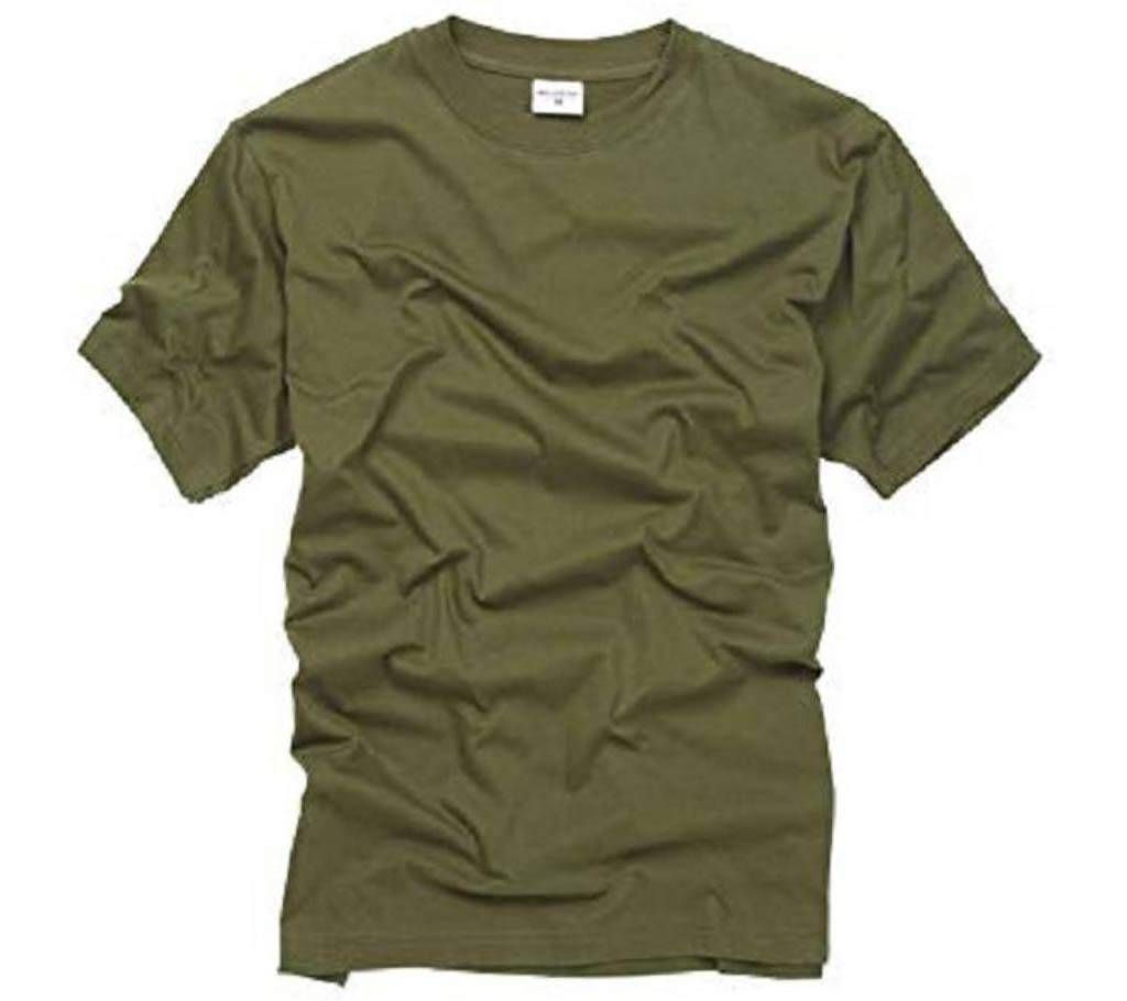 Olive Cotton T-Shirt For Men