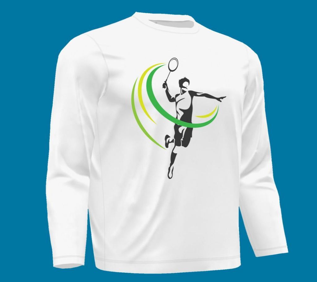 Badminton  Mens Full Sleeve T-Shirt