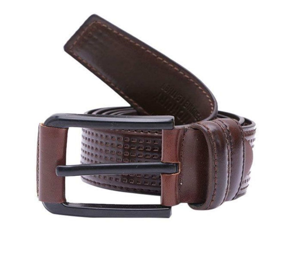 Dark Brown Leather Casual Belt For Men-CSB-70
