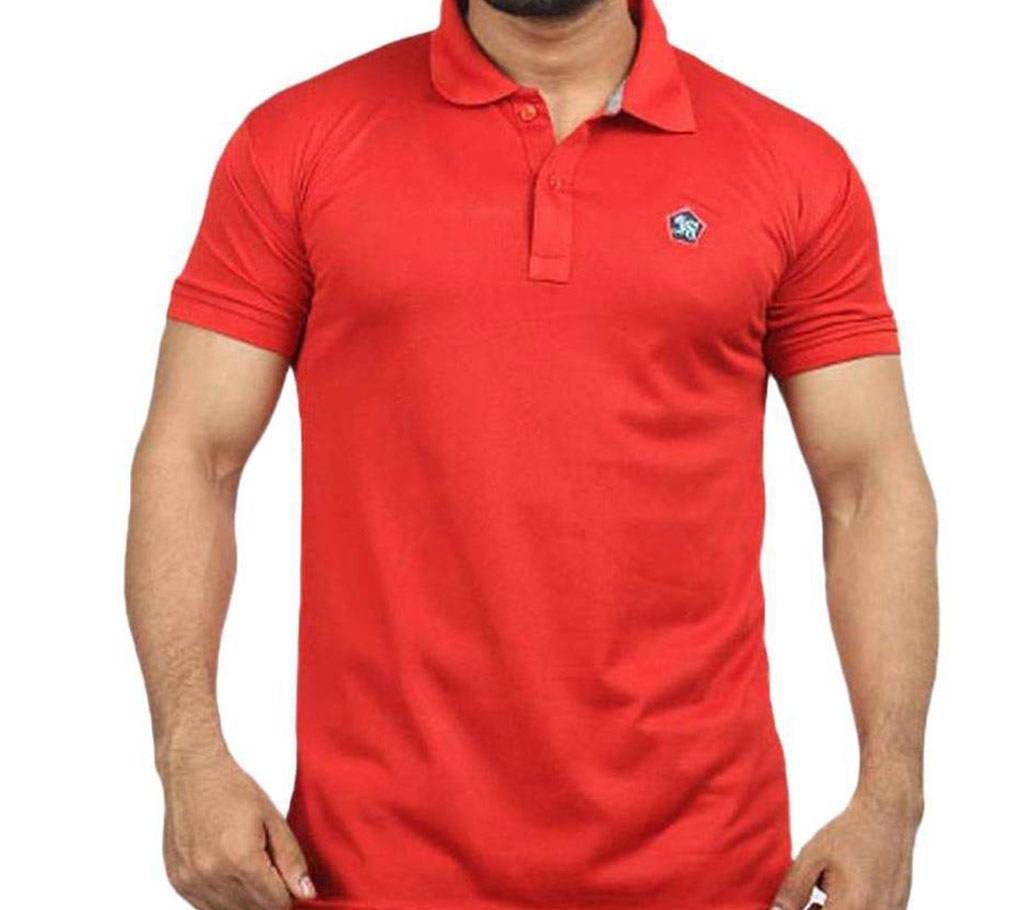 Half Sleeve Cotton polo shirt RED