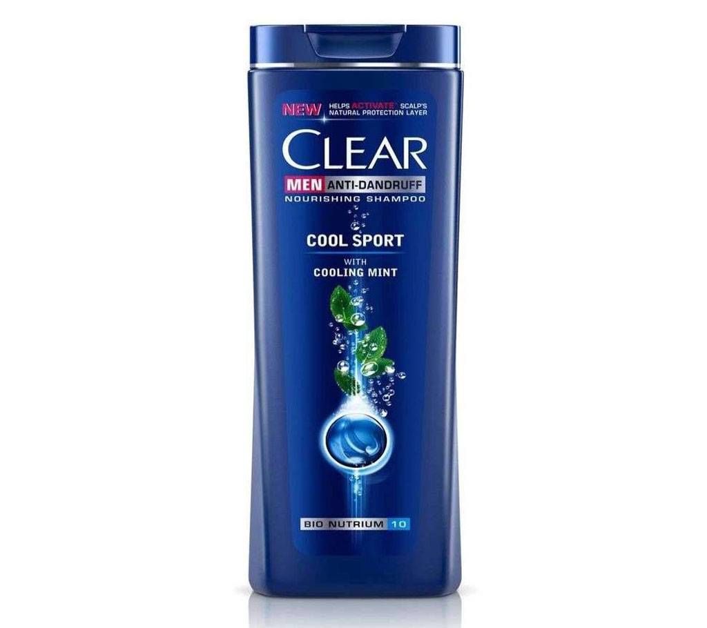 Clear Men Cool Sport Menthol Anti Dandruff Shampoo  340ml-Thailand 