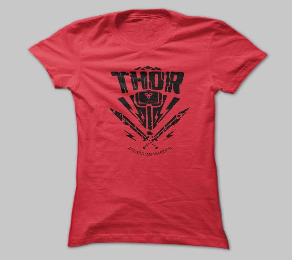 THOR RED COTTON TSHIRT FOR MEN