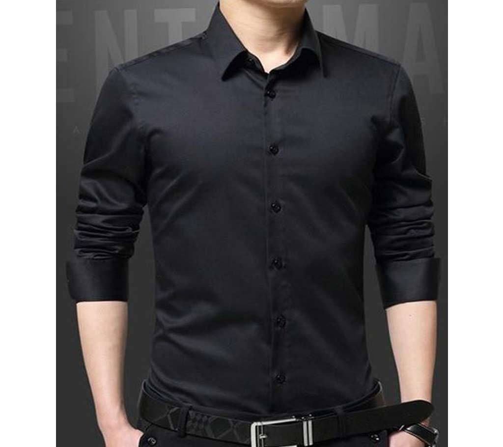 Black Formal Full Sleeve Shirt For Men 