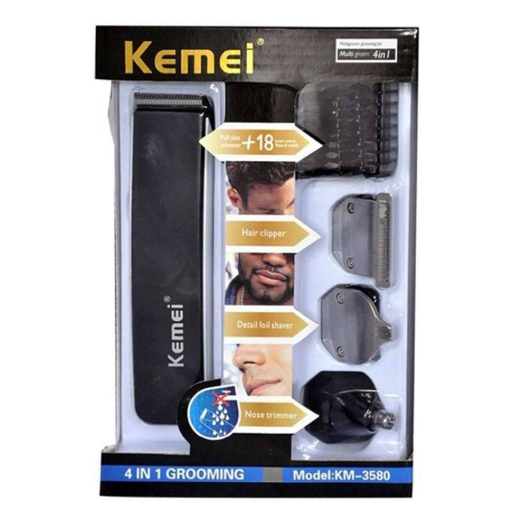 Kemei KM 3580 4 in 1 Rechargeable  Grooming Kit