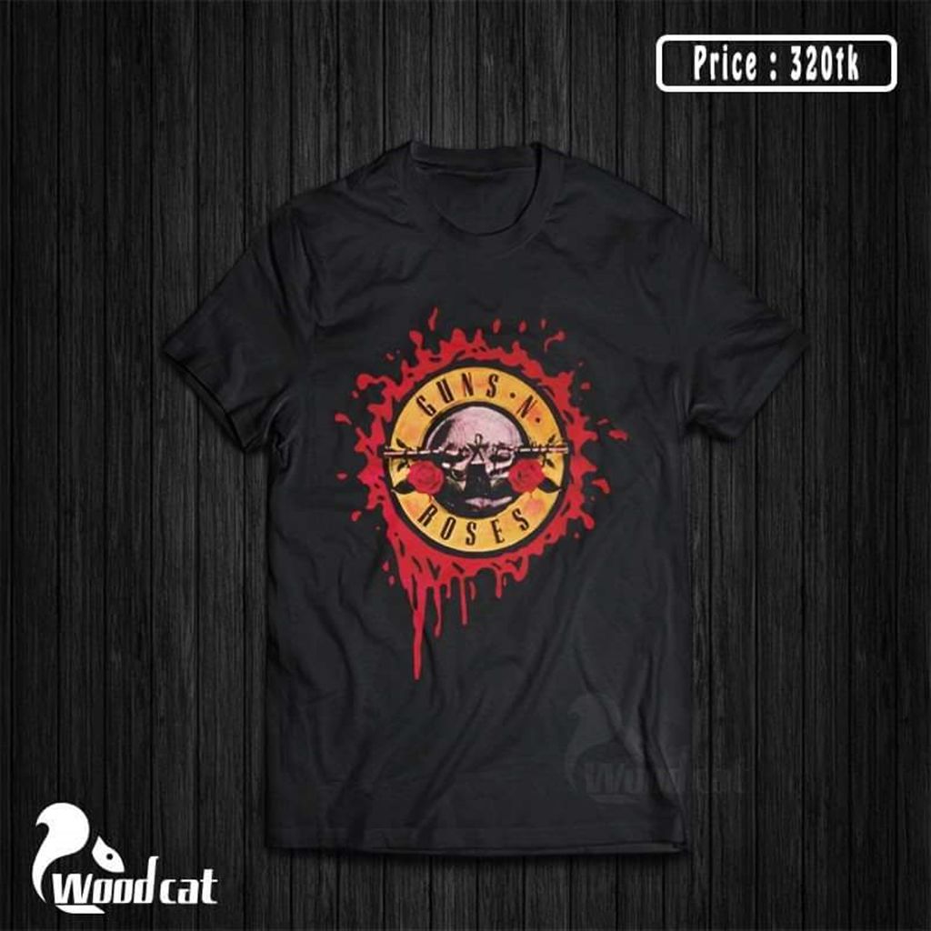 GUNS & ROSES -2 Half Sleeve T-Shirt For Men