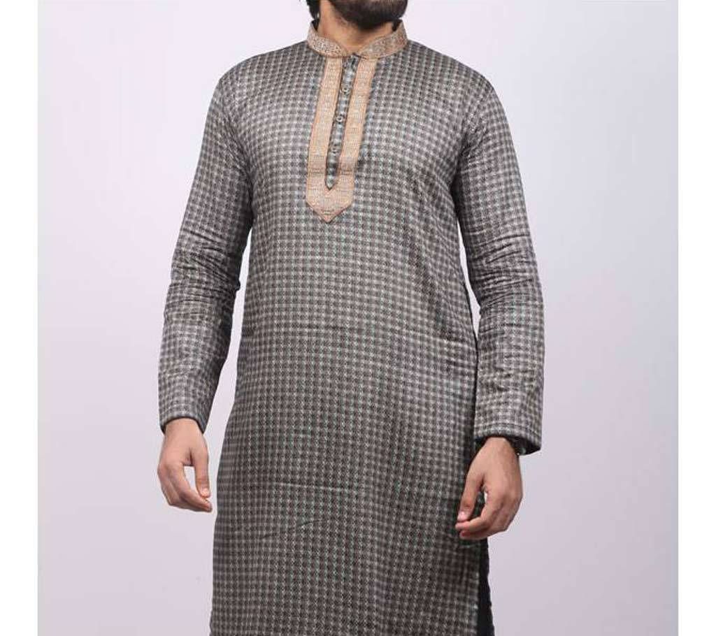 Ash Cotton Panjabi For Men
