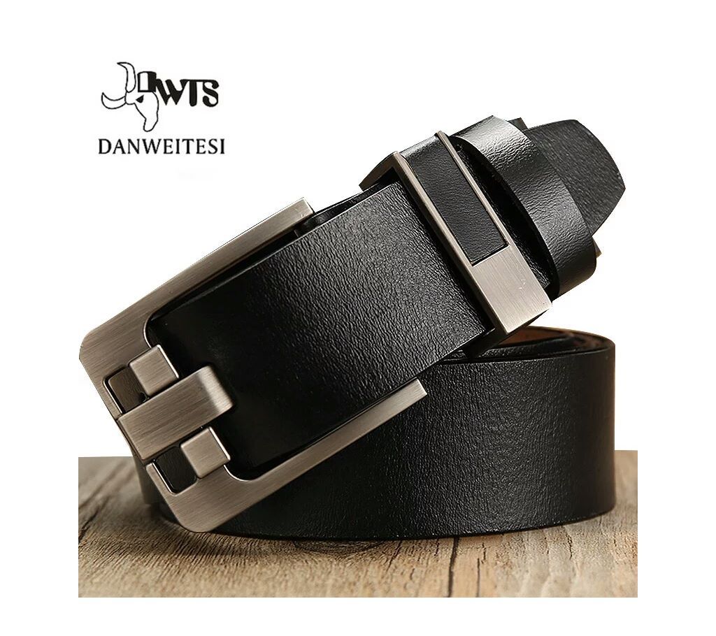 Genuine leather strap luxury pin buckle belts for men
