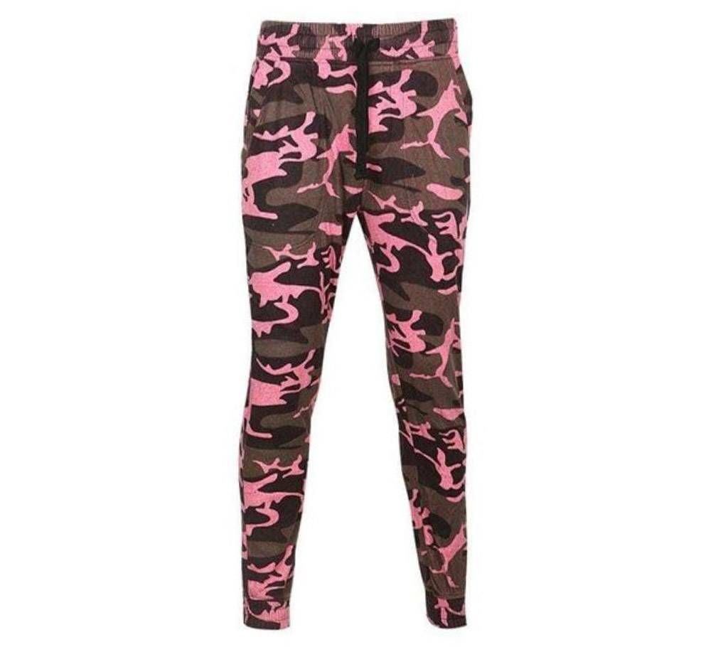 Filip Cotton Black and Pink Trouser for Men