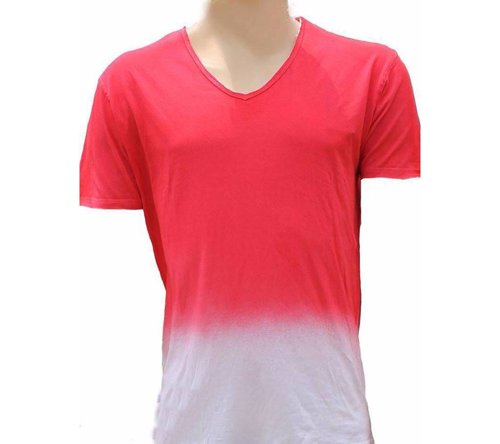 Gents V-neck cotton t-shirt 