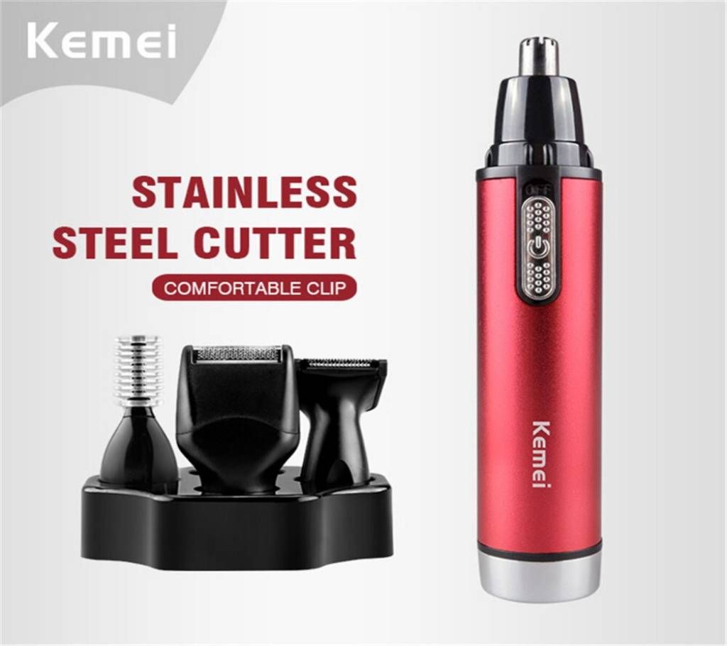 Kemei KM-6620 4 In 1 Battery Nose Ear Hair Trimme