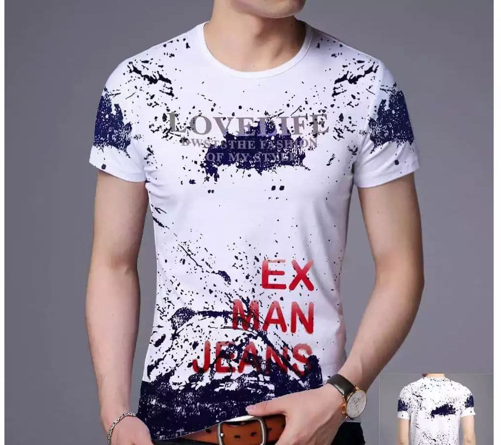 Love Life Half Sleeve slim Fit Cotton t-shirt
