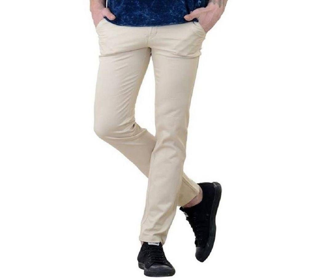 off white Gabardine Pant For Men