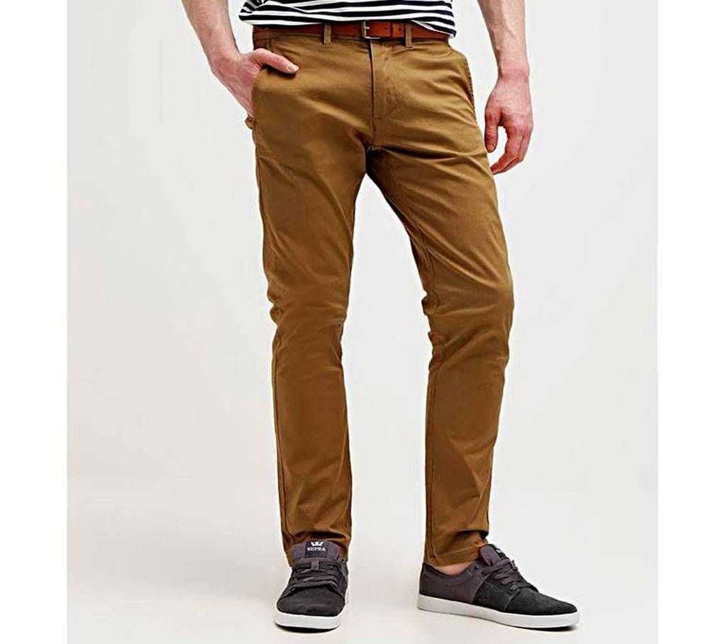 Semi Narrow Twill Pants for Men
