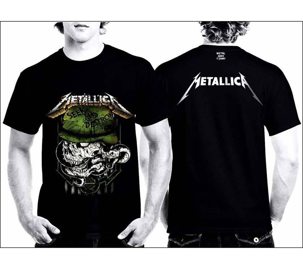 Metalica round neck cotton t-shirt for men 