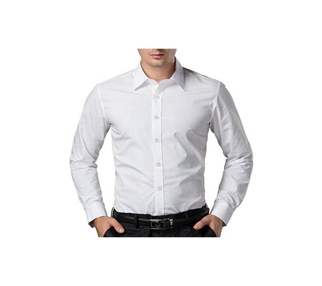 White Long Sleeve Formal Shirt for Men