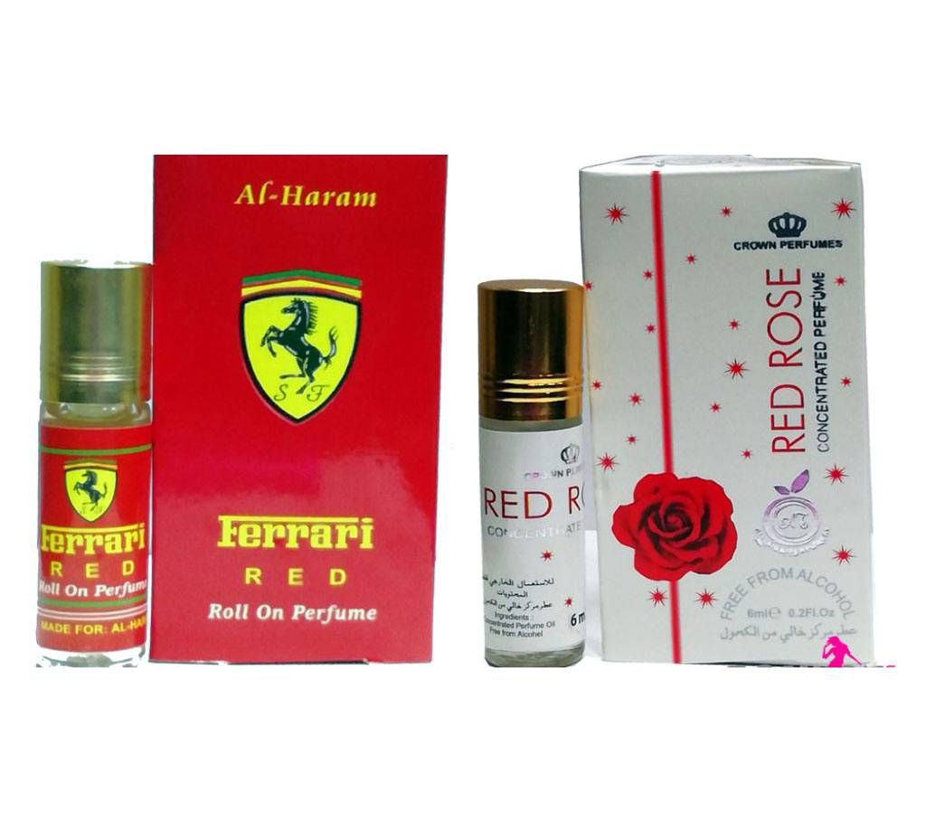 2 pcs rool on concerted Perfume ( attar) 6 ml each