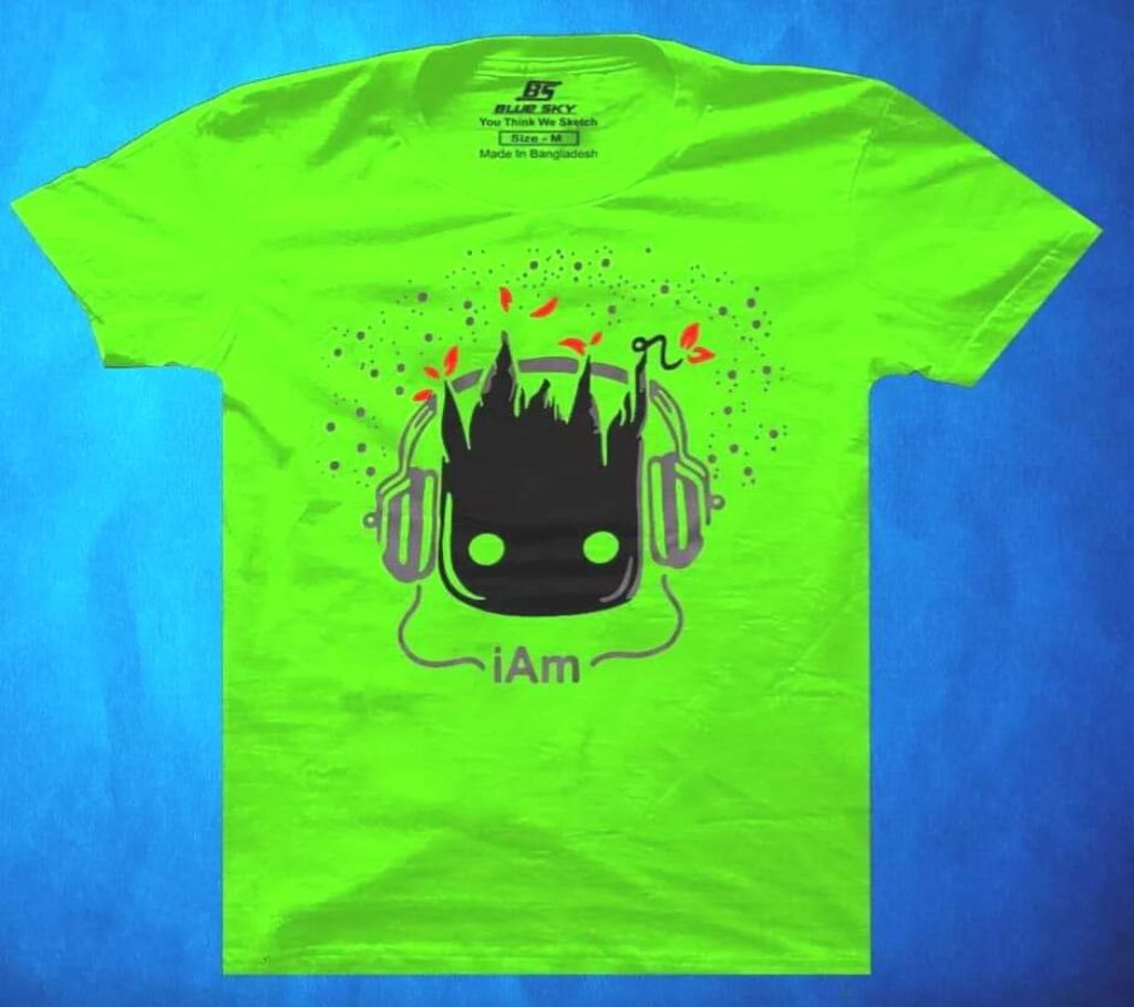 Half Sleeve Cotton T-shirt Green