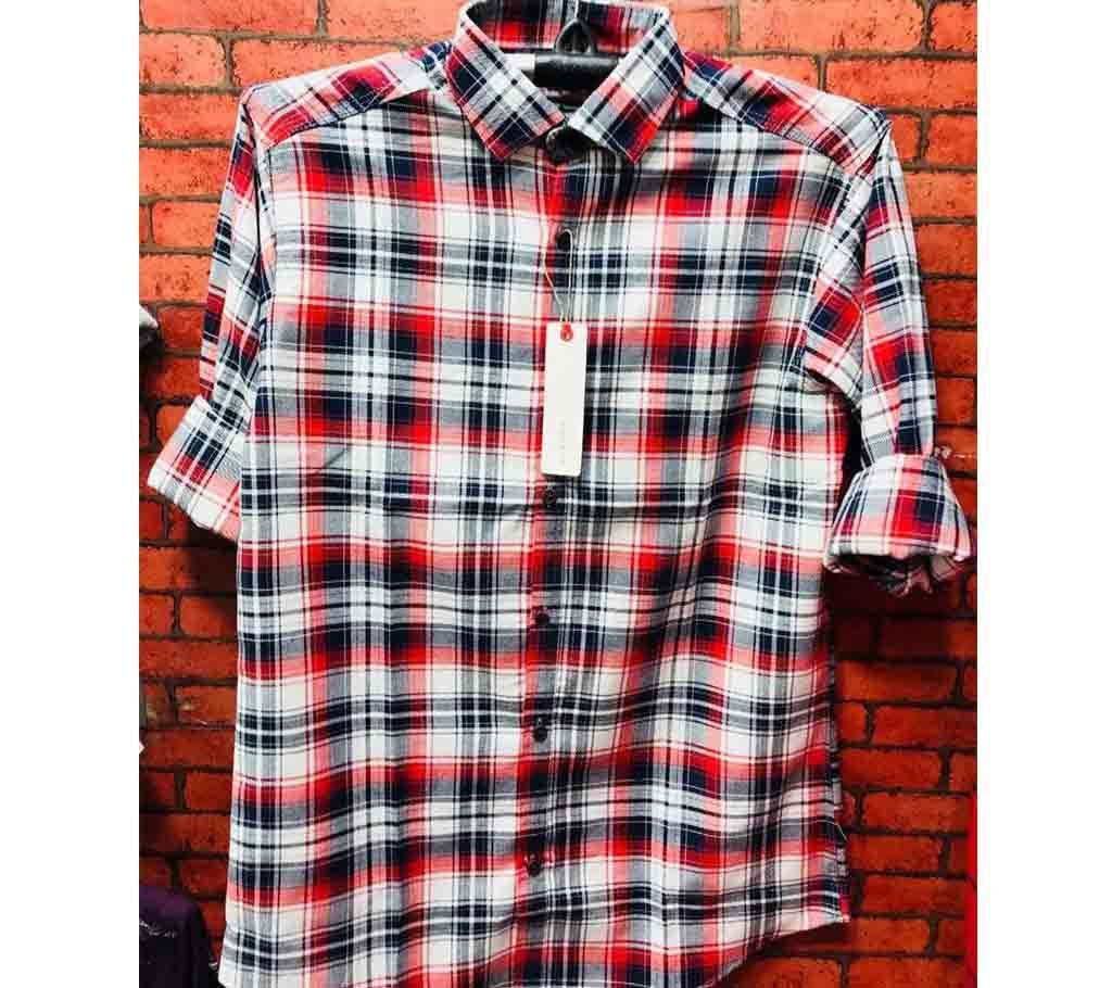 Full Sleeve Casual Shirt For Men Mix Color Check 