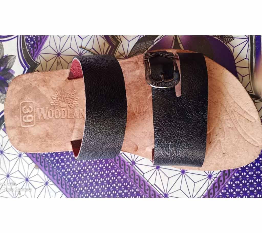 Casual Leather Sandals For Men-Brown And Black 