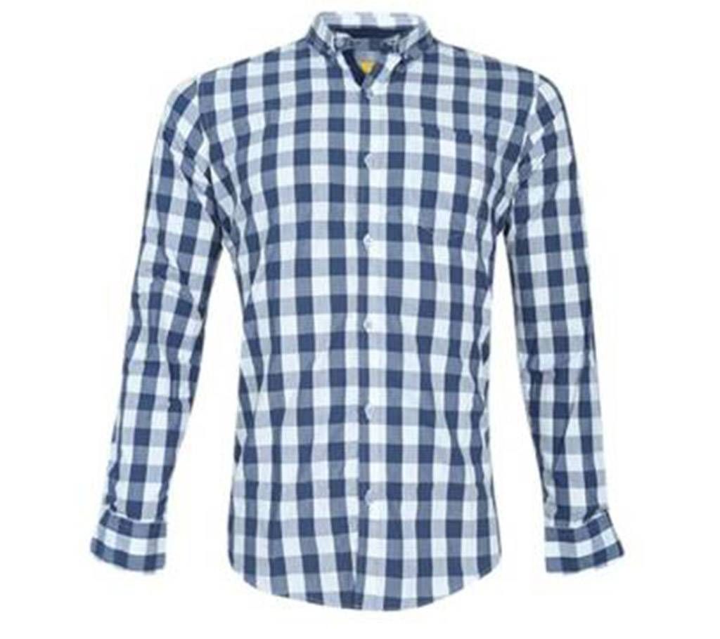 White and Blue Cotton Forma Shirt
