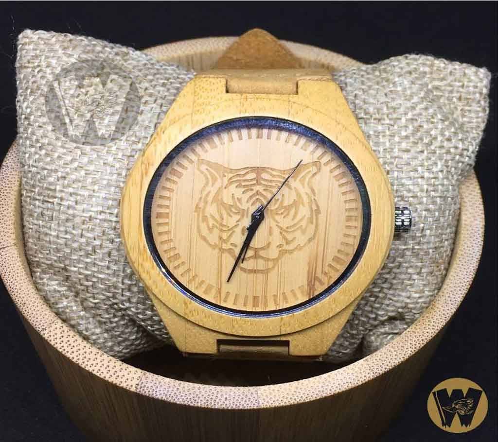 Royal Bengal Tiger Wooden Menz Wrist Watch