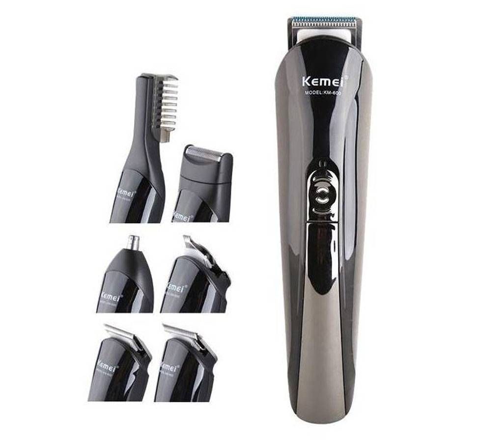 Kemei KM-600 6 in 1 Rechargeable Hair Trimmer