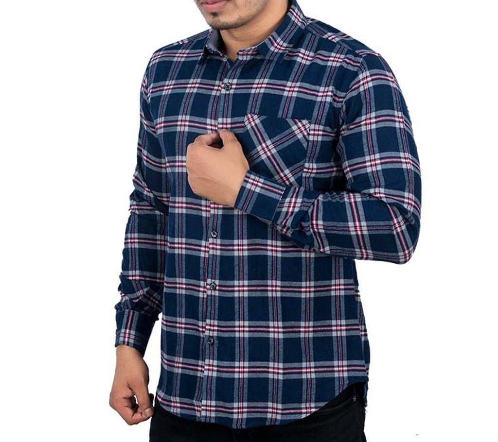 Menz Casual Shirt - 43650 - BLUE CHECK
	
	
	
	
	
	
	
	
	
	
