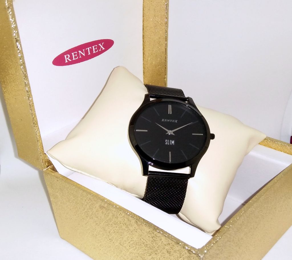RENTEX Slim Dial Full Black Color Rentex Watch for Men