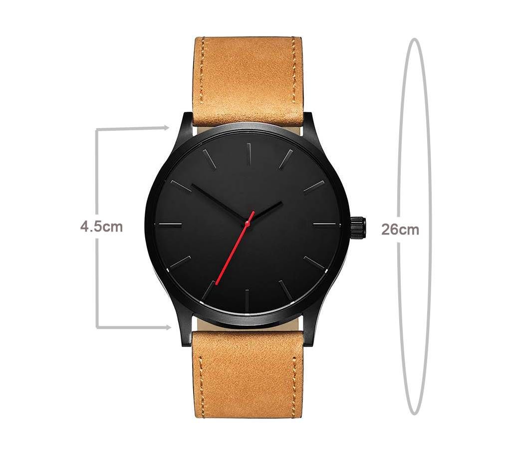 Dance Jockey Mens Wrist Watch (Black & Brown)