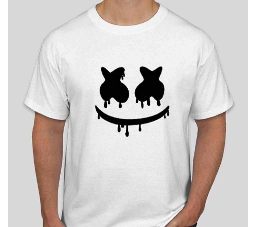 Marshmello Thematic T-Shirt in White