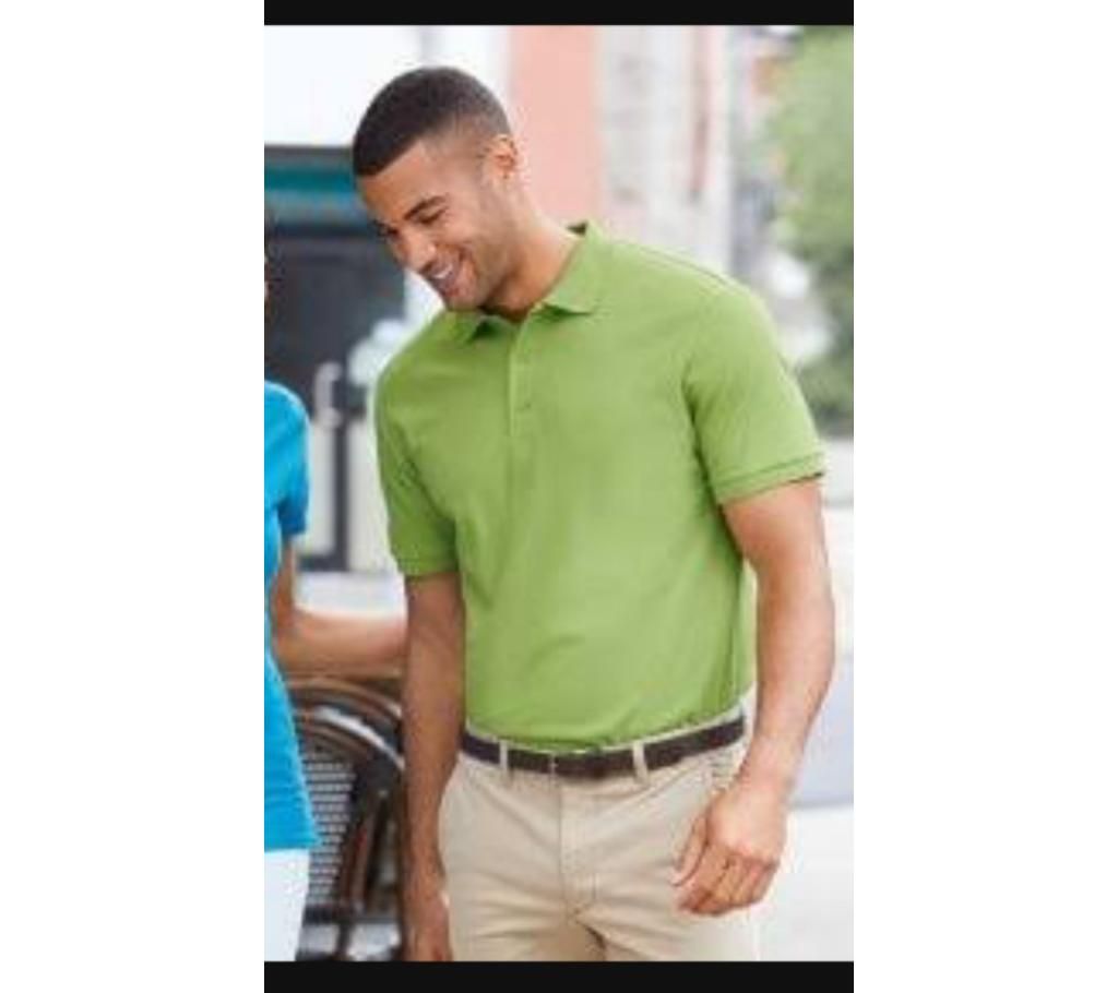 Solid Color Half Sleeve Cotton Polo Shirt For Men 