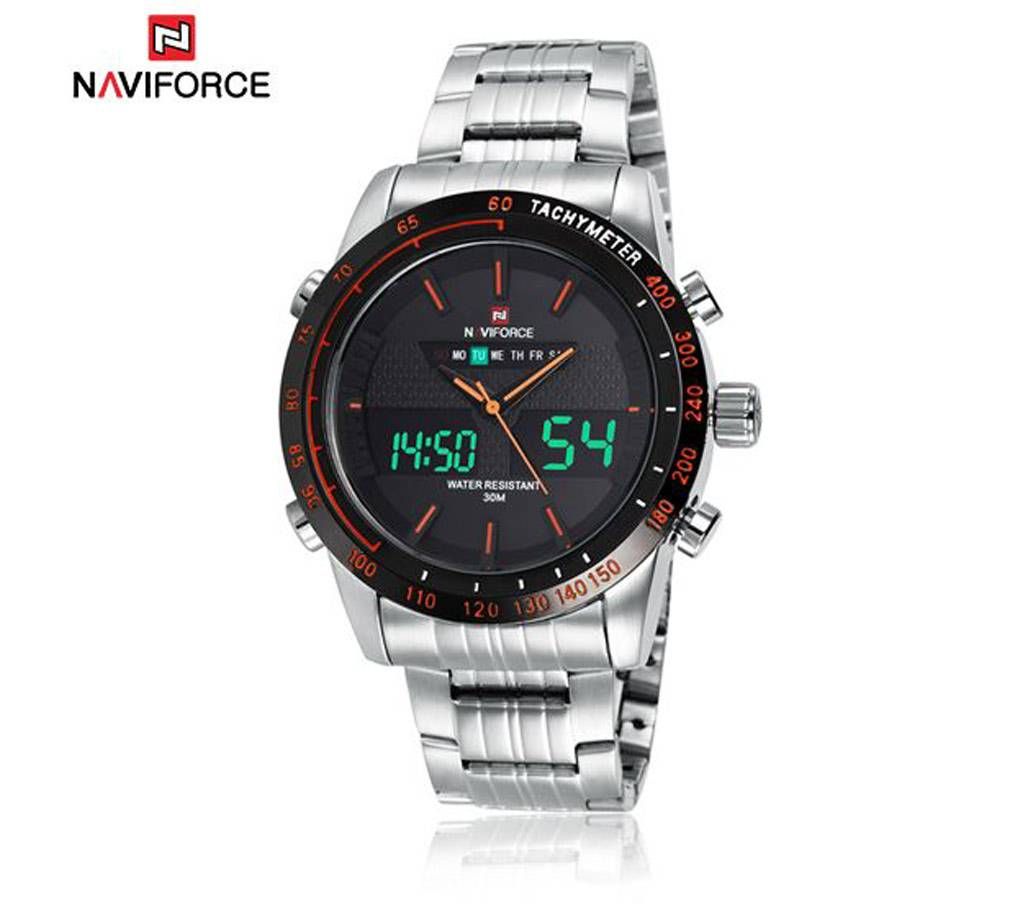 NAVIFORCE NF9024 - Silver Stainless Steel Wrist Watch for Men