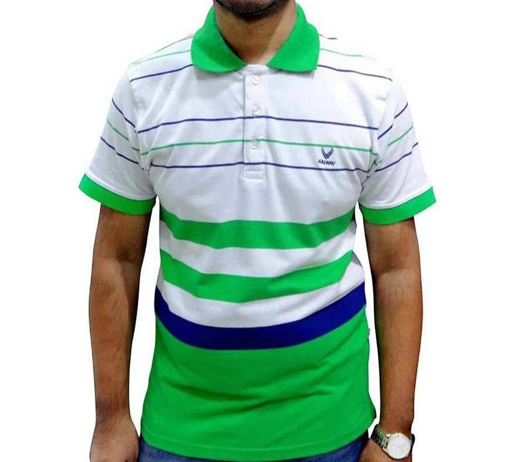 Pigment Green Combo Polo Shirt