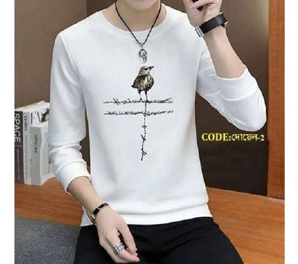 Full Sleeve Tshirt - Doel 2 - White - UNQ