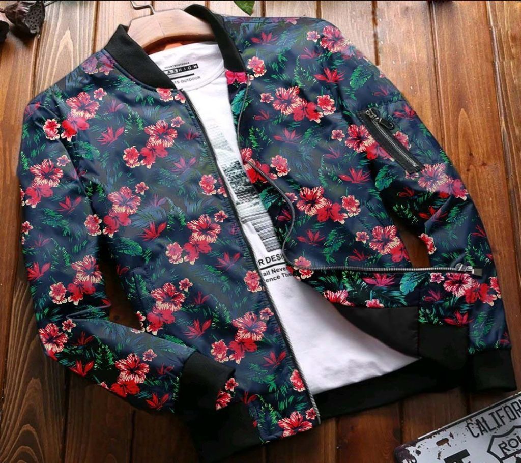 Mens Stylish Winter Jacket  2  Flower Design  FAS (nice and warm)