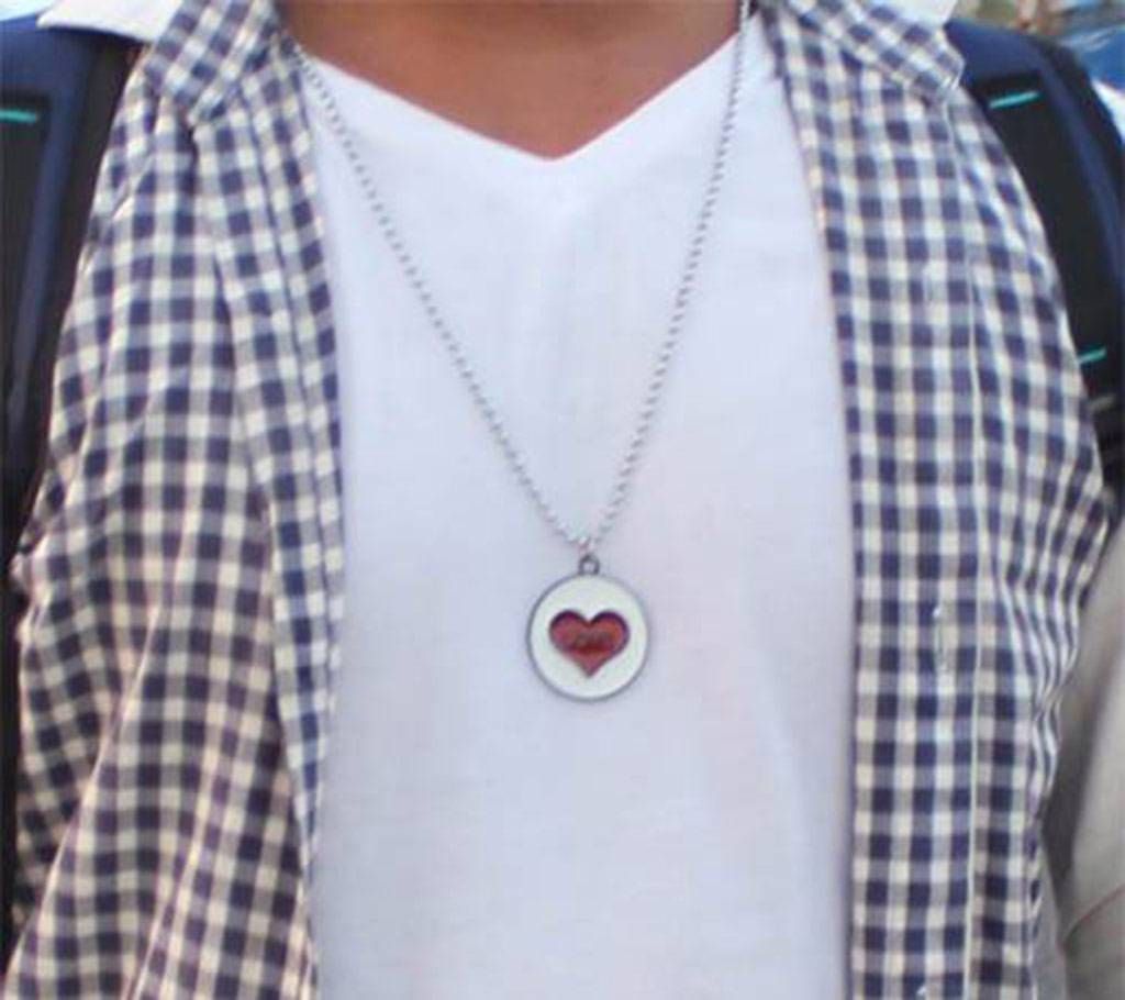 alloy love shaped locket for men 