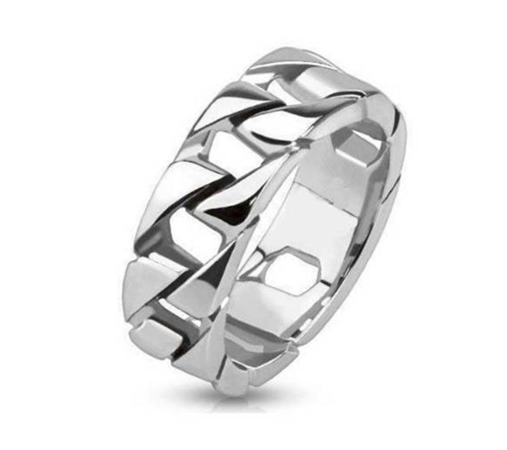 Silver Plated Menz Finger Ring