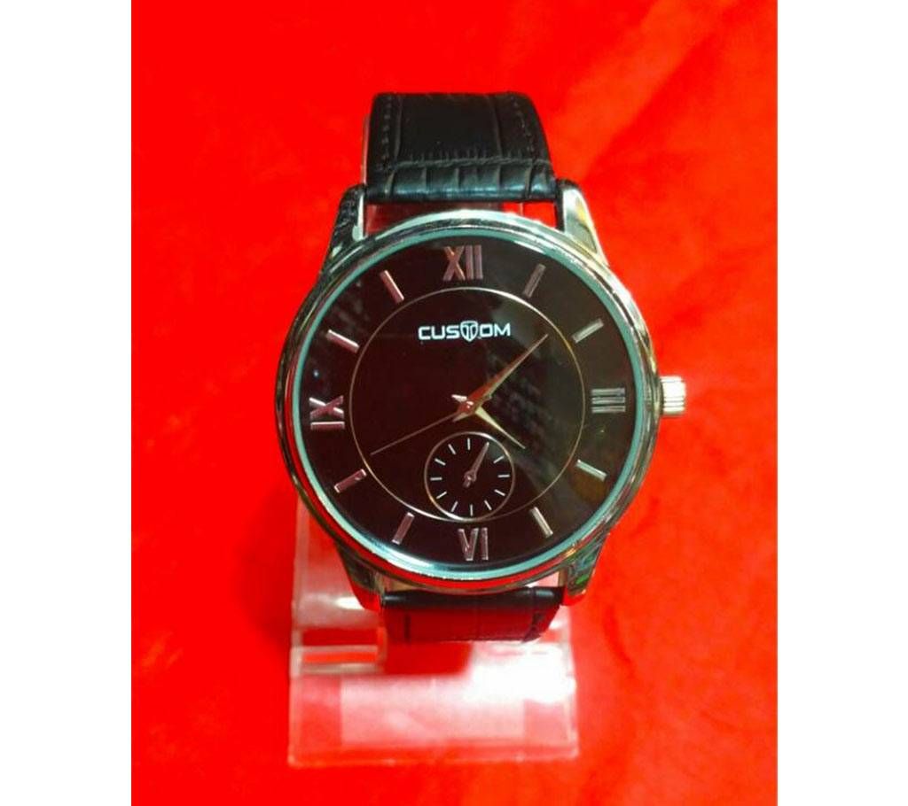 Gents leather belt watch 