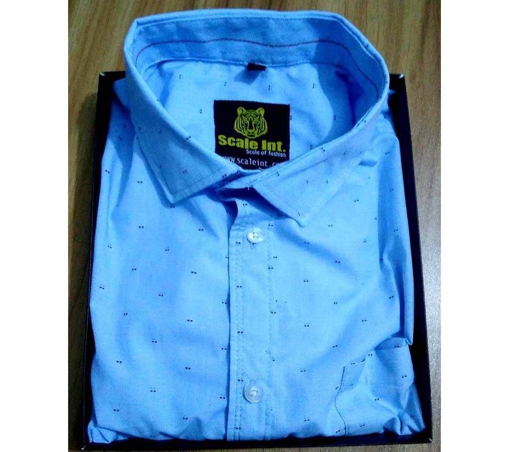Full Sleeve Cotton Slim fit Shirt - Sky Blue