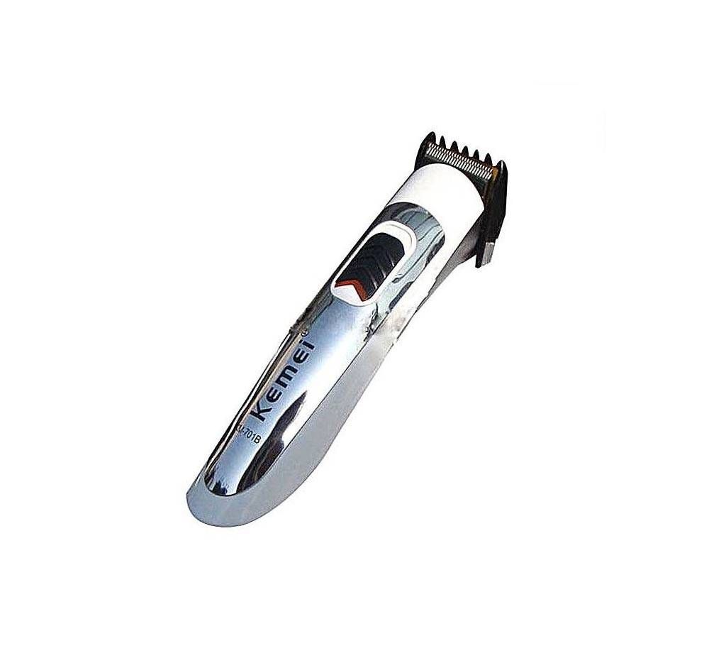 Kemei KM-701B Electric Professional Hair Clipper - White and Silver
