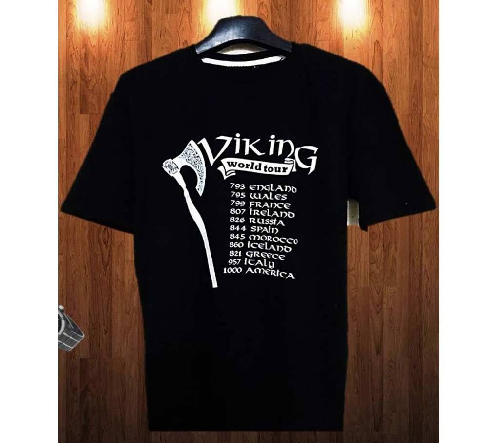 Viking Half Sleeve Cotton T-Shirt For Men