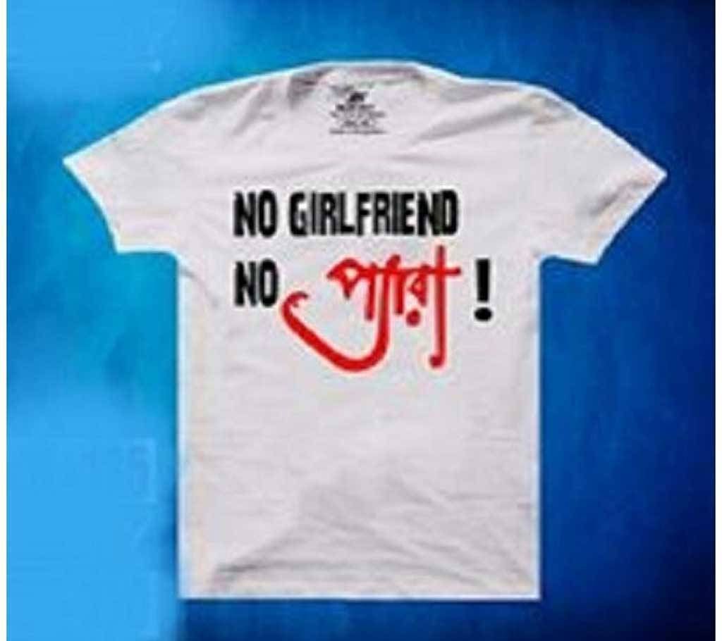 Menz Half  white Cotton sleeve Tshirt