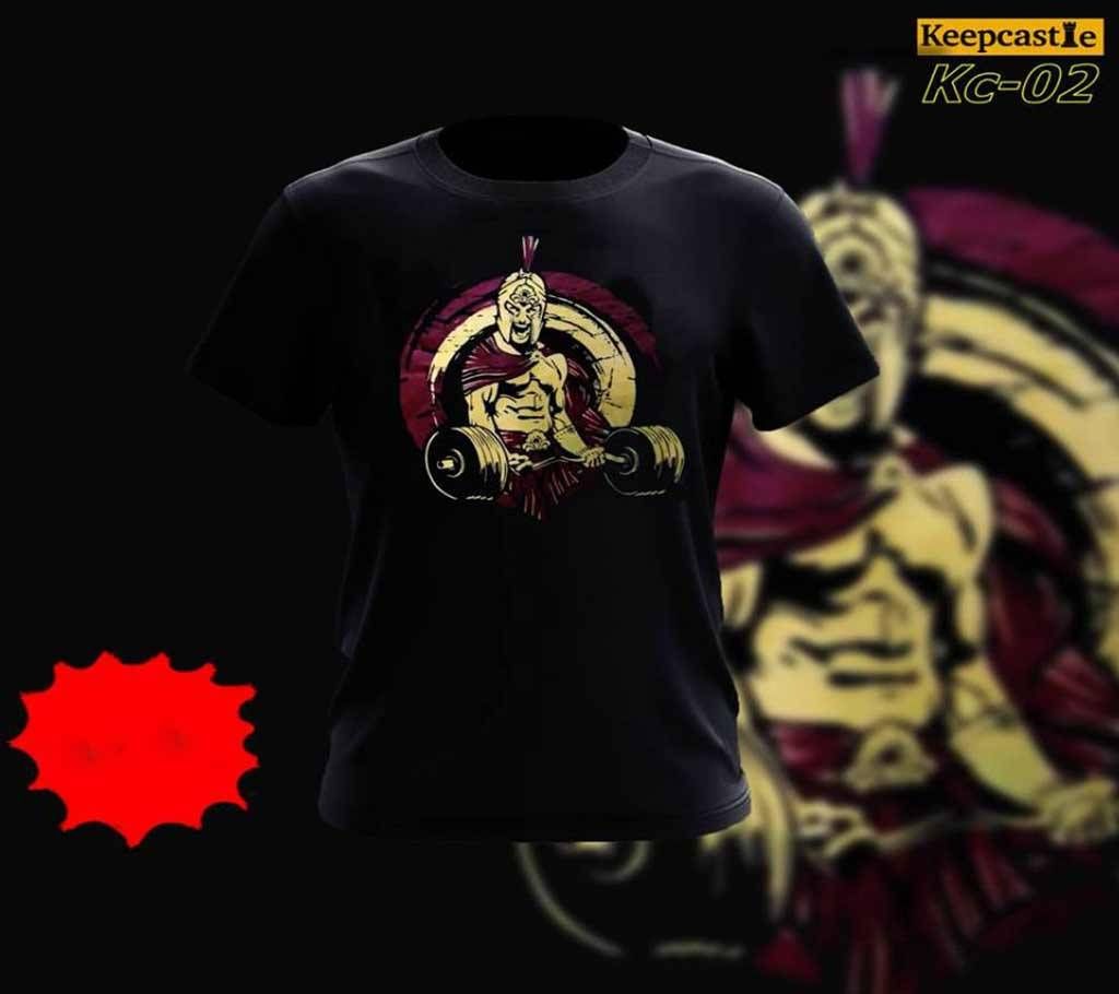 Gladiator Half Sleeve Round Neck Cotton T shirt For men 