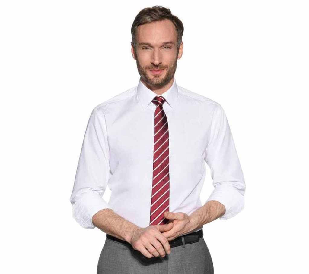 Glazy White Cotton Formal Shirt for Men