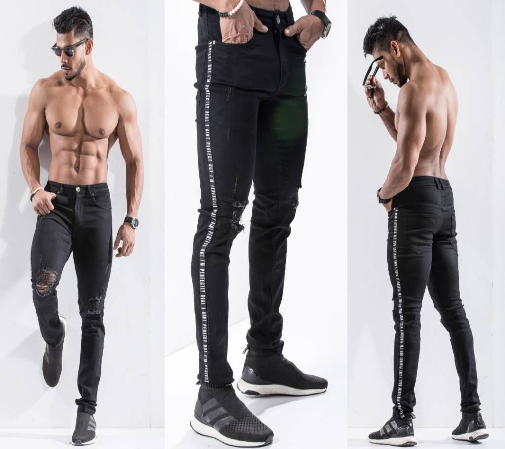 Stripe X Jeans pant for men 