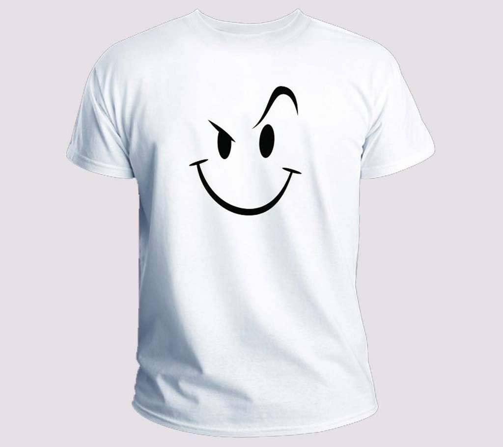Smile Half Sleeve T-shirt For Mens