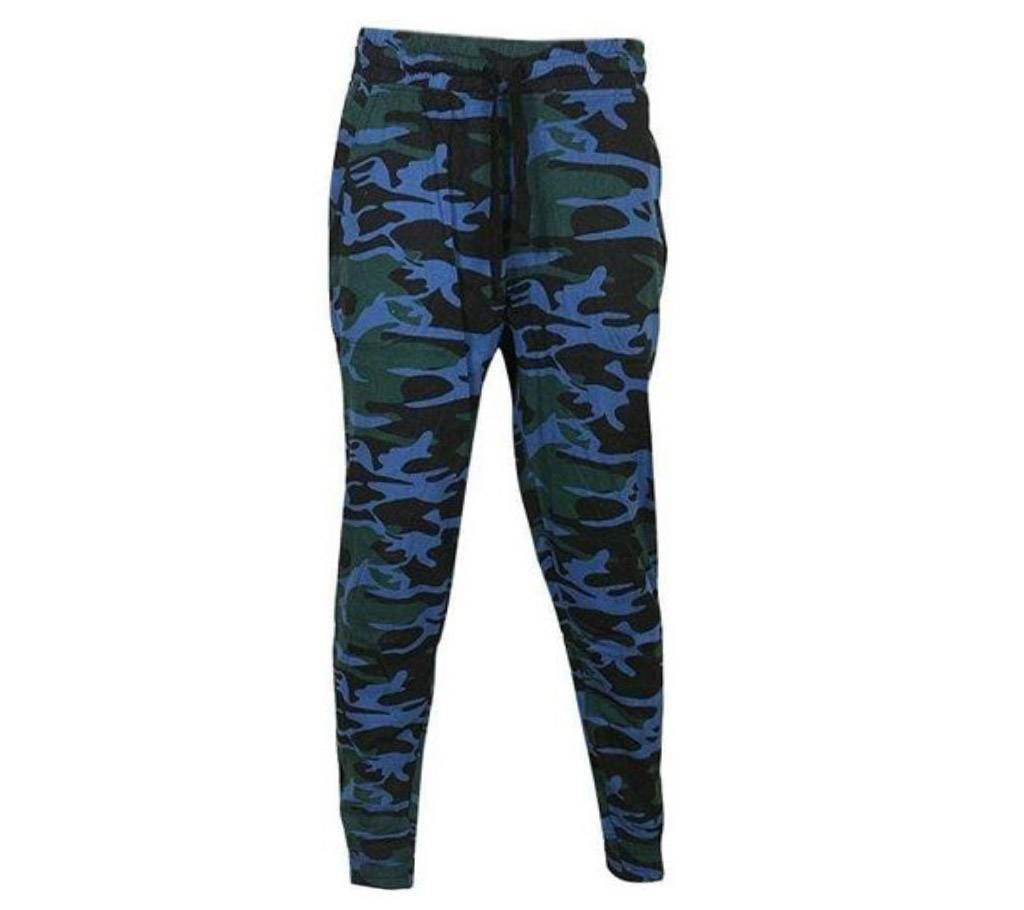 Filip Cotton Black and Blue Trouser for Men