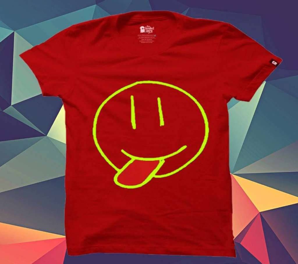 Red emoji Cotton T-shirt